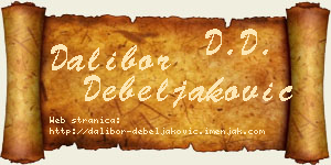 Dalibor Debeljaković vizit kartica
